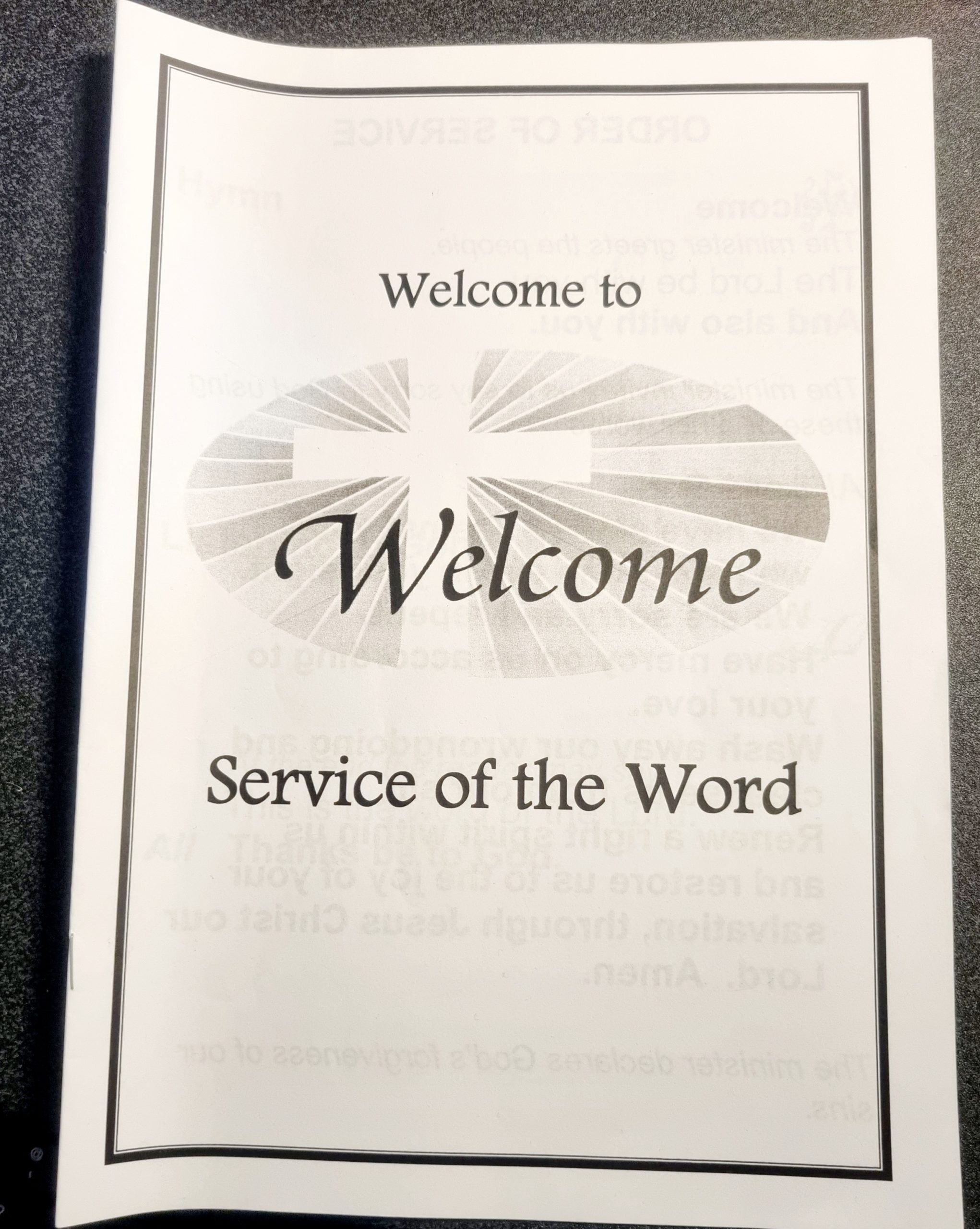 Nico's large print order of service