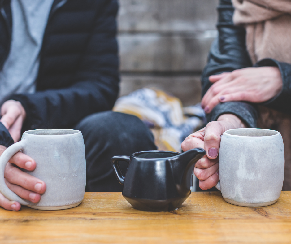 Meeting for coffee and talking is great for your wellbeing